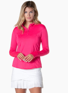 Top Golf | 1/4 Zip Long Sleeve | Shocking Pink
