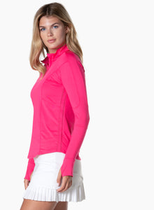 Top Golf | 1/4 Zip Long Sleeve | Shocking Pink