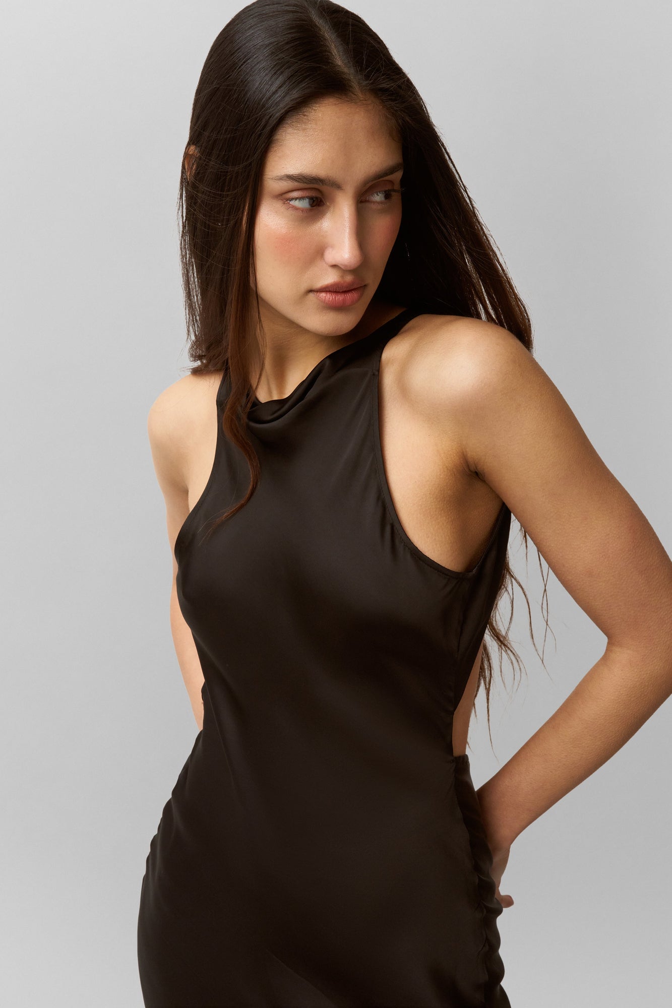 Womens | Lina Midi Dress | Black