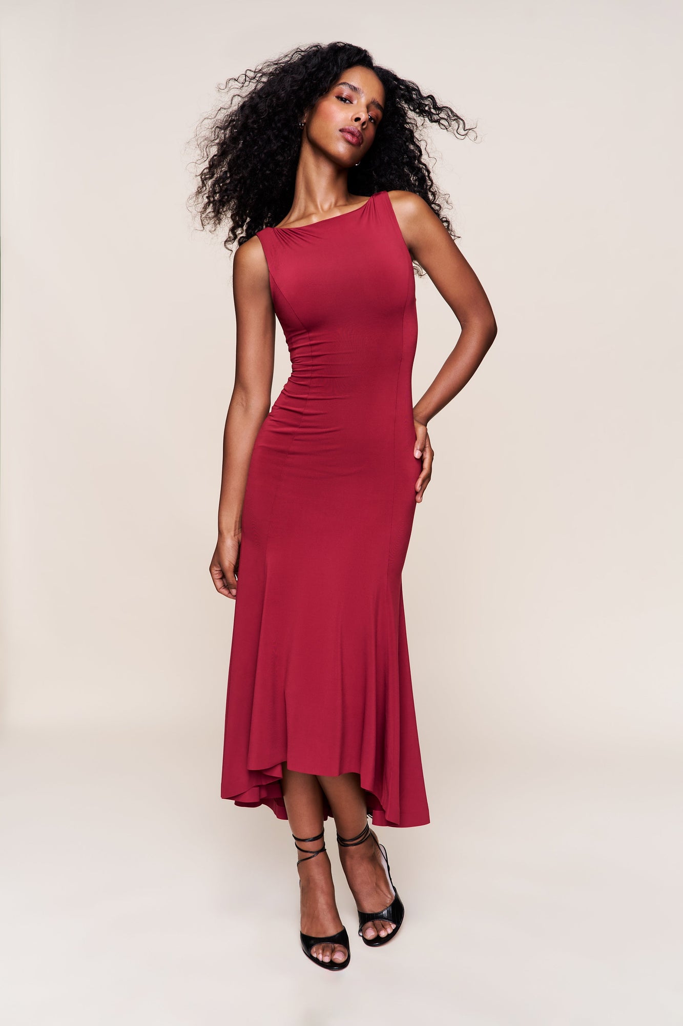 Womens | Daye Midi Dress | Bordeaux