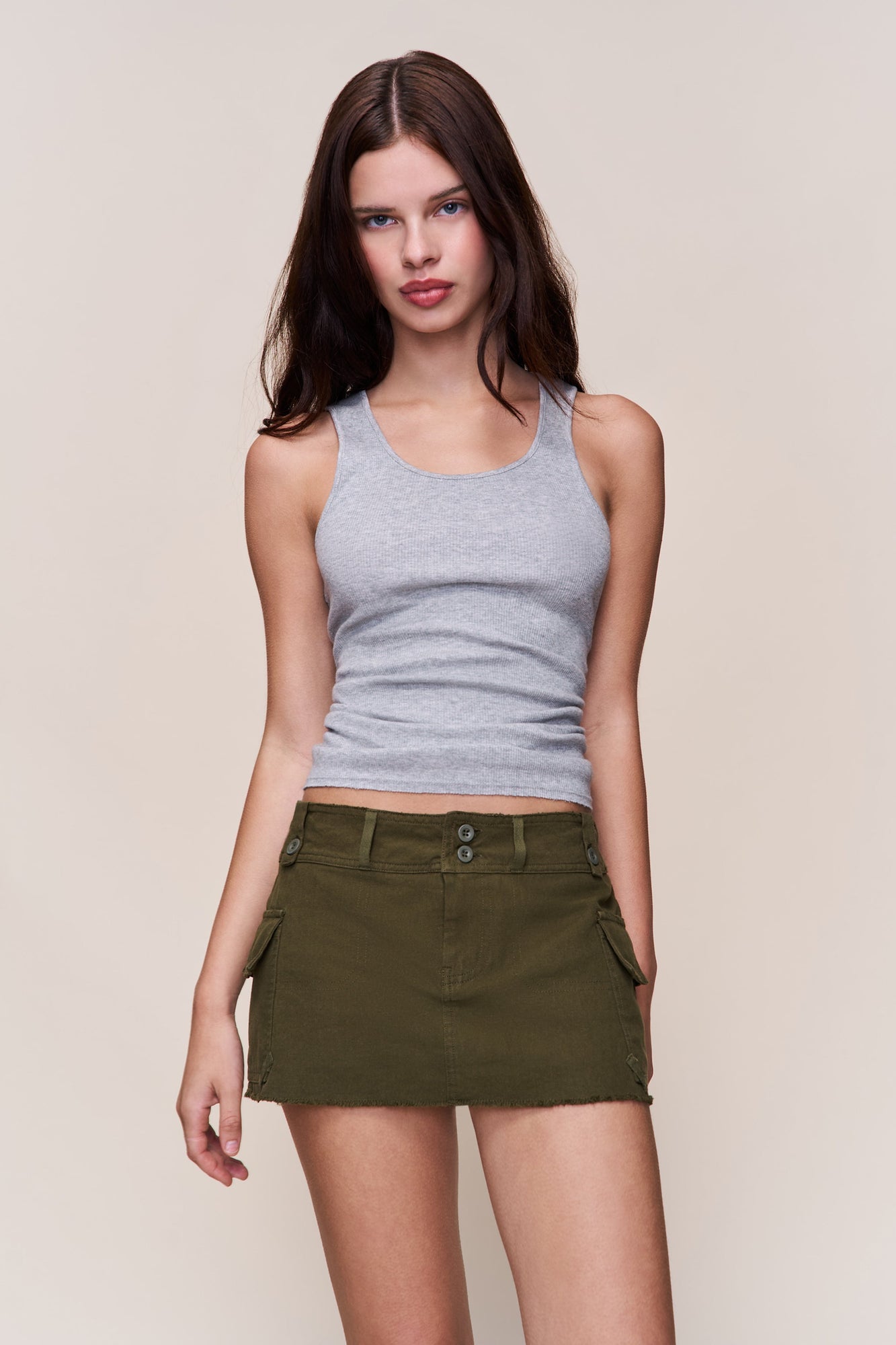 Womens | Jude Cargo Mini Skirt | Olive