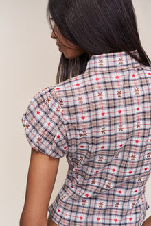 Womens | Liana Plaid Top | Bear Plaid