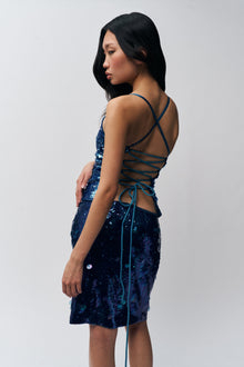 Womens | Paillette Cami Top | Sapphire