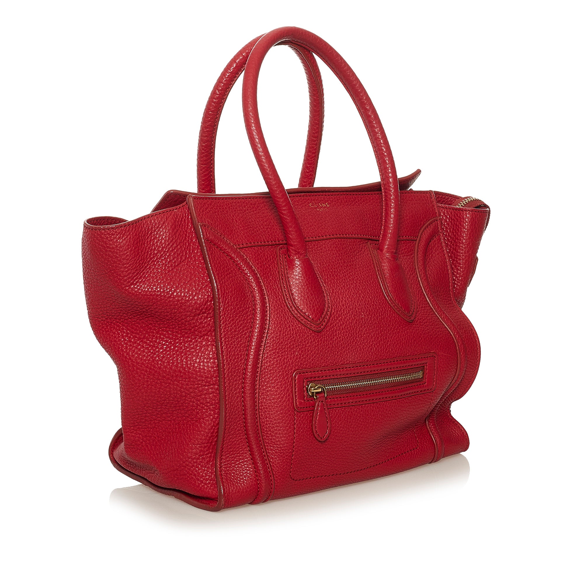 Céline Pre-Owned Mini Leather Luggage Tote | Women | Red