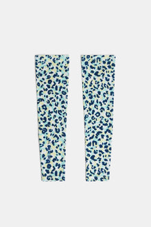 Aylin Print Sleeves in Leopard Aruba Blue by J.Lindeberg