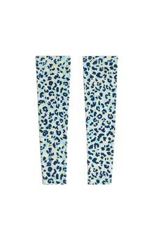 Women | Aylin Print Sleeves | Leopard Aruba Blue