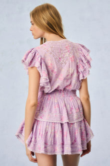 Gwen Heirloom Print Cotton Mini Dress | Hibiscus