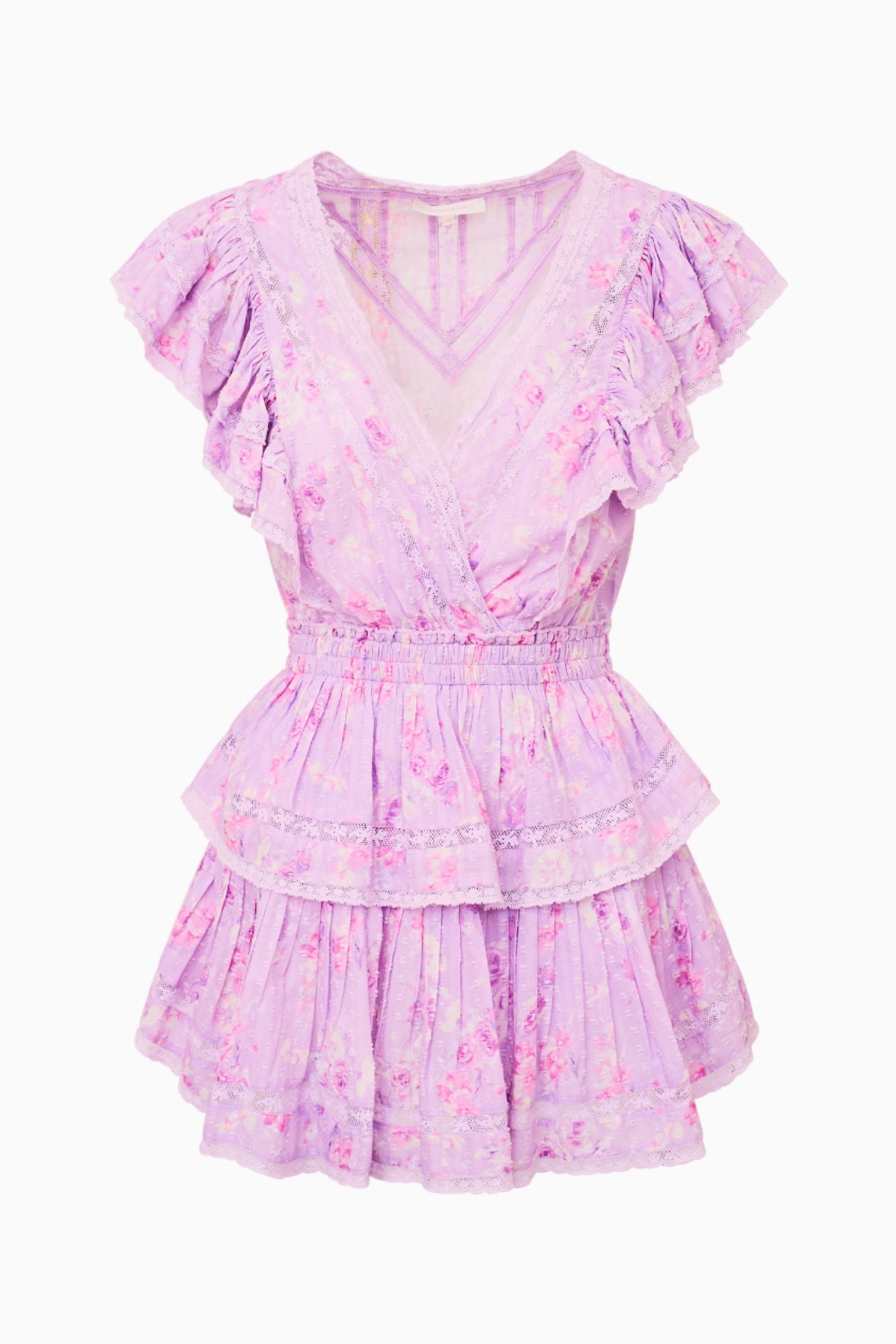 Gwen Heirloom Print Cotton Mini Dress | Hibiscus