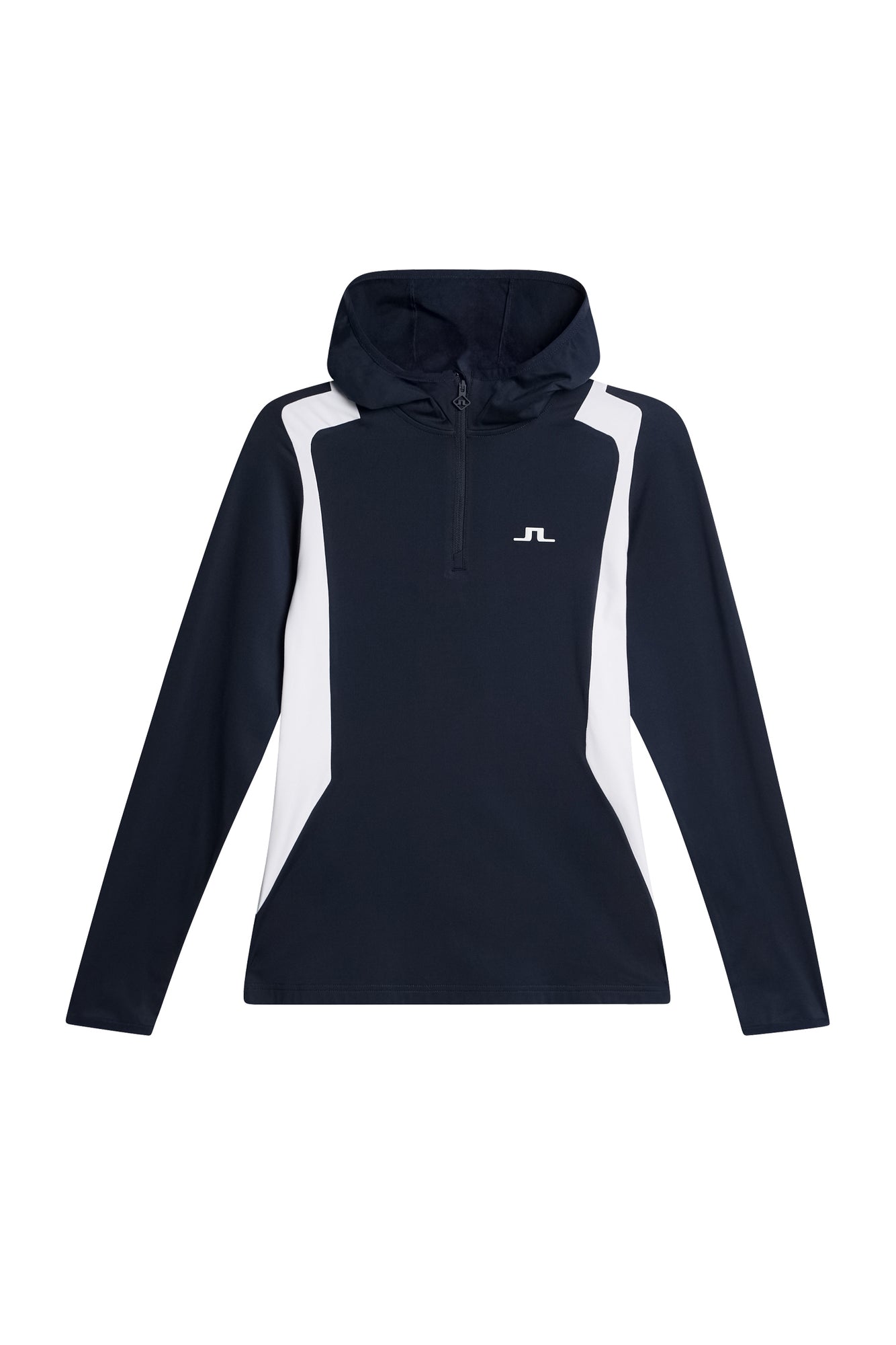 Mae Quarter Zip Hood in JL Navy by J.Lindeberg