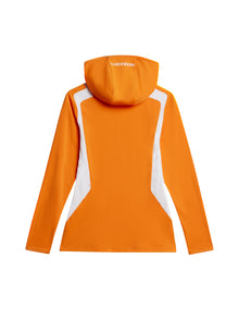 Women | Mae Quarter Zip Hood | Persimmon Orange