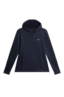 W Aerial Quarter Zip Hood in JL Navy by J.Lindeberg