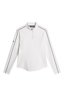 Adiola Quarter Zip Mid Layer in White by J.Lindeberg