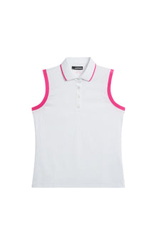 Lila Sleeveless Top in White by J.Lindeberg