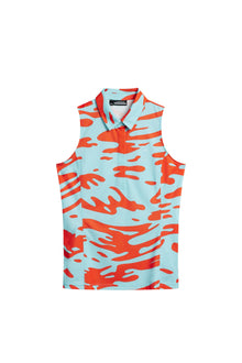 Dena Print Sleeveless Top in Neptune Atomizer by J.Lindeberg