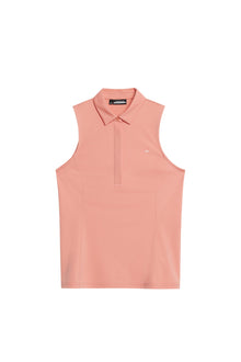 Dena Sleeveless Top in Burnt Coral by J.Lindeberg