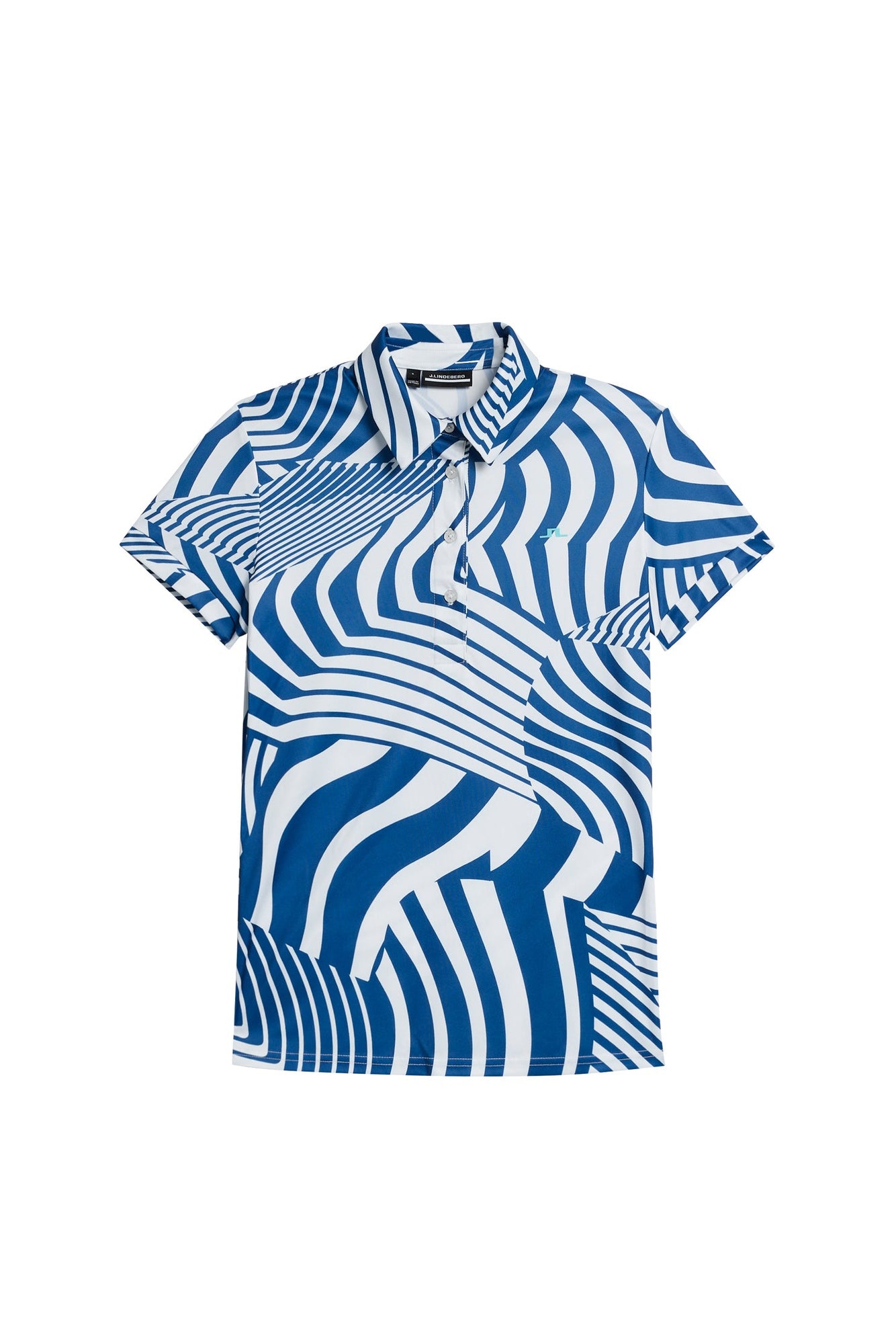 Hailey Print Polo in Dazzle Wave Estate by J.Lindeberg