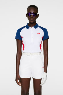 Women | Coralie Colorblock Polo | White
