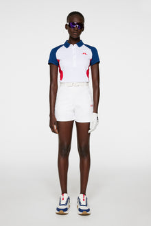 Women | Coralie Colorblock Polo | White