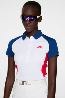 Women | Coralie Colorblock Polo | White