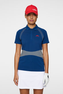 Alizee Seamless Polo in Estate Blue by J.Lindeberg