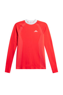 Joelle Seamless Longsleeve in Flame Scarlet by J.Lindeberg