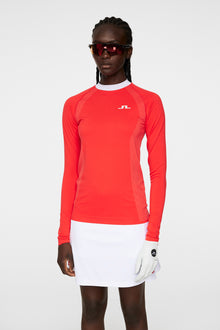 Women | Joelle Seamless Longsleeve | Flame Scarlet