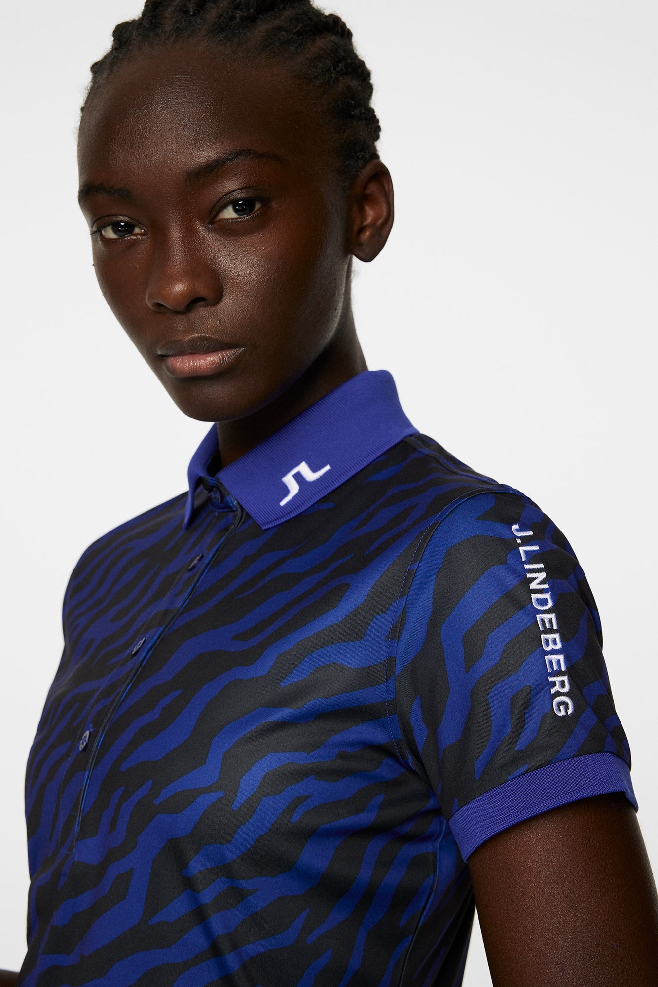 Women | Tour Tech Print Polo | Tour Tiger Clematis M