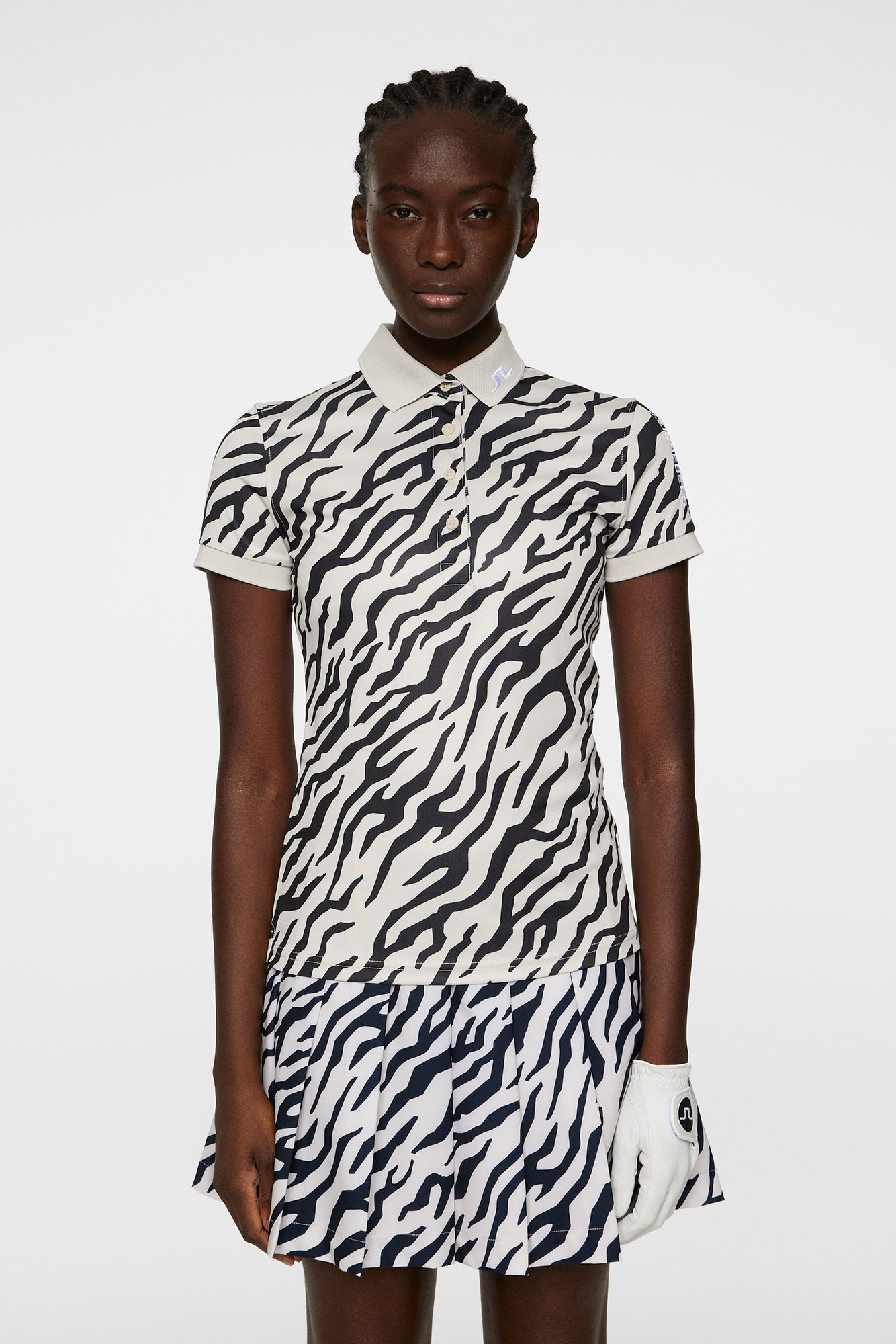 Women | Tour Tech Print Polo | Tour Tiger Moonbeam M