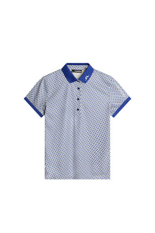 Tour Tech Print Polo in Tour Geo Moonbeam S by J.Lindeberg