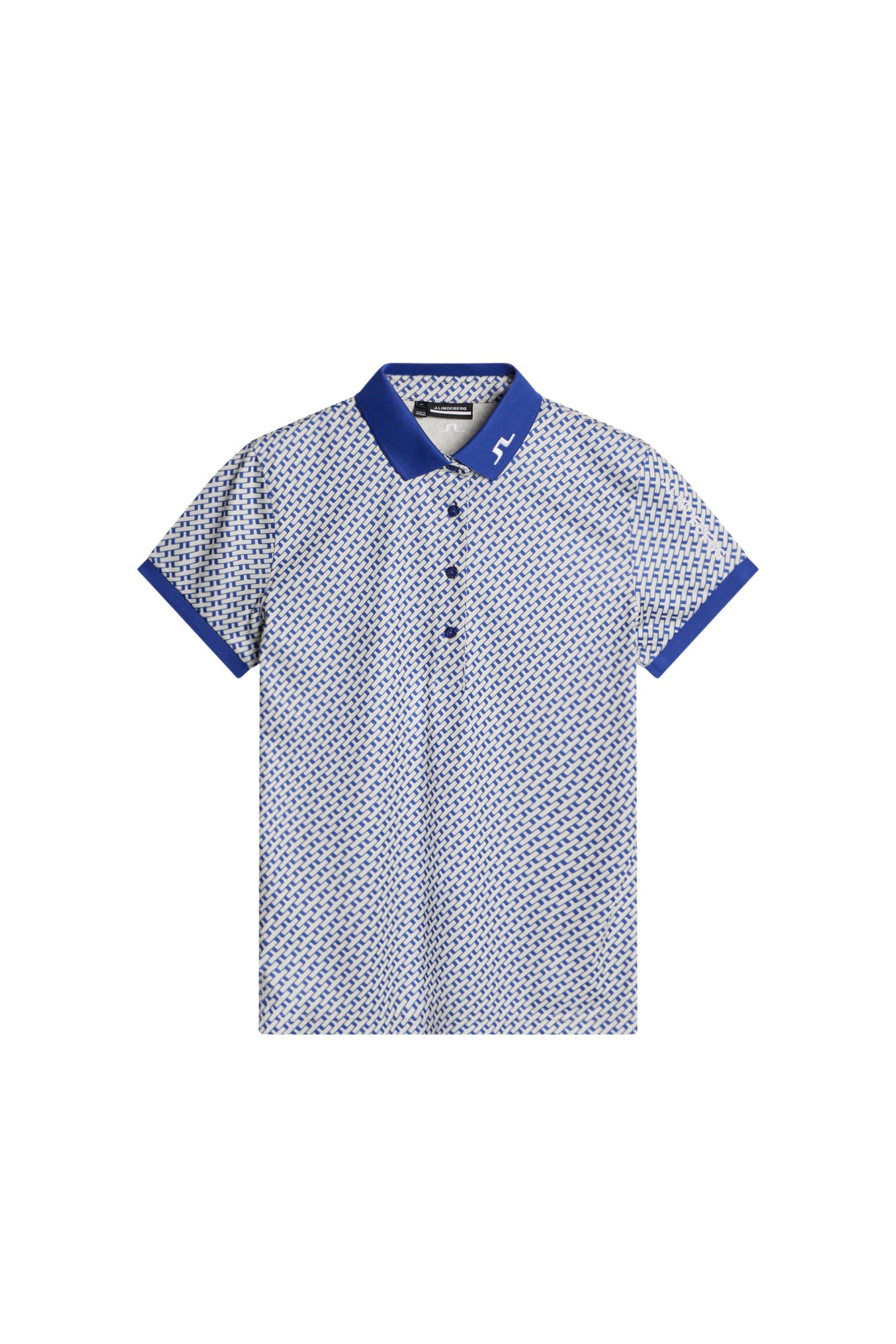 Tour Tech Print Polo in Tour Geo Moonbeam S by J.Lindeberg