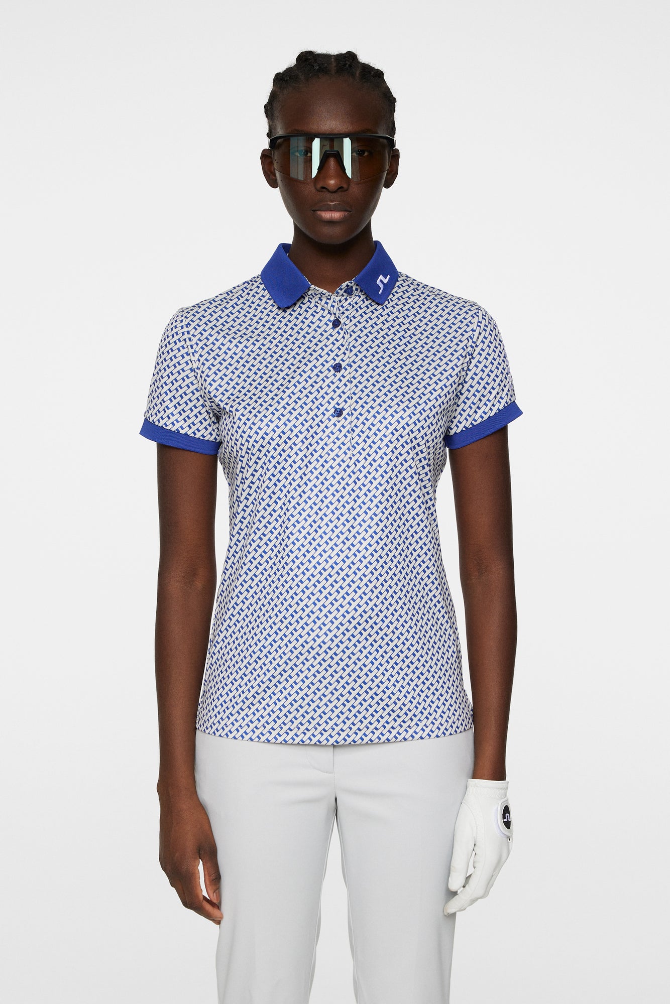Women | Tour Tech Print Polo | Tour Geo Moonbeam S