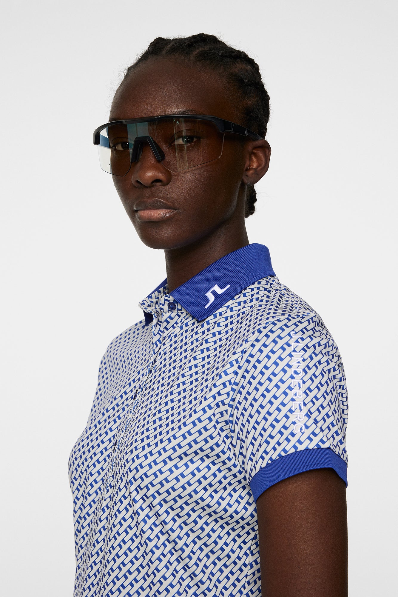 Women | Tour Tech Print Polo | Tour Geo Moonbeam S