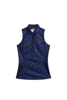 Dena Print Sleeveless Top in Tour Tiger Clematis M by J.Lindeberg