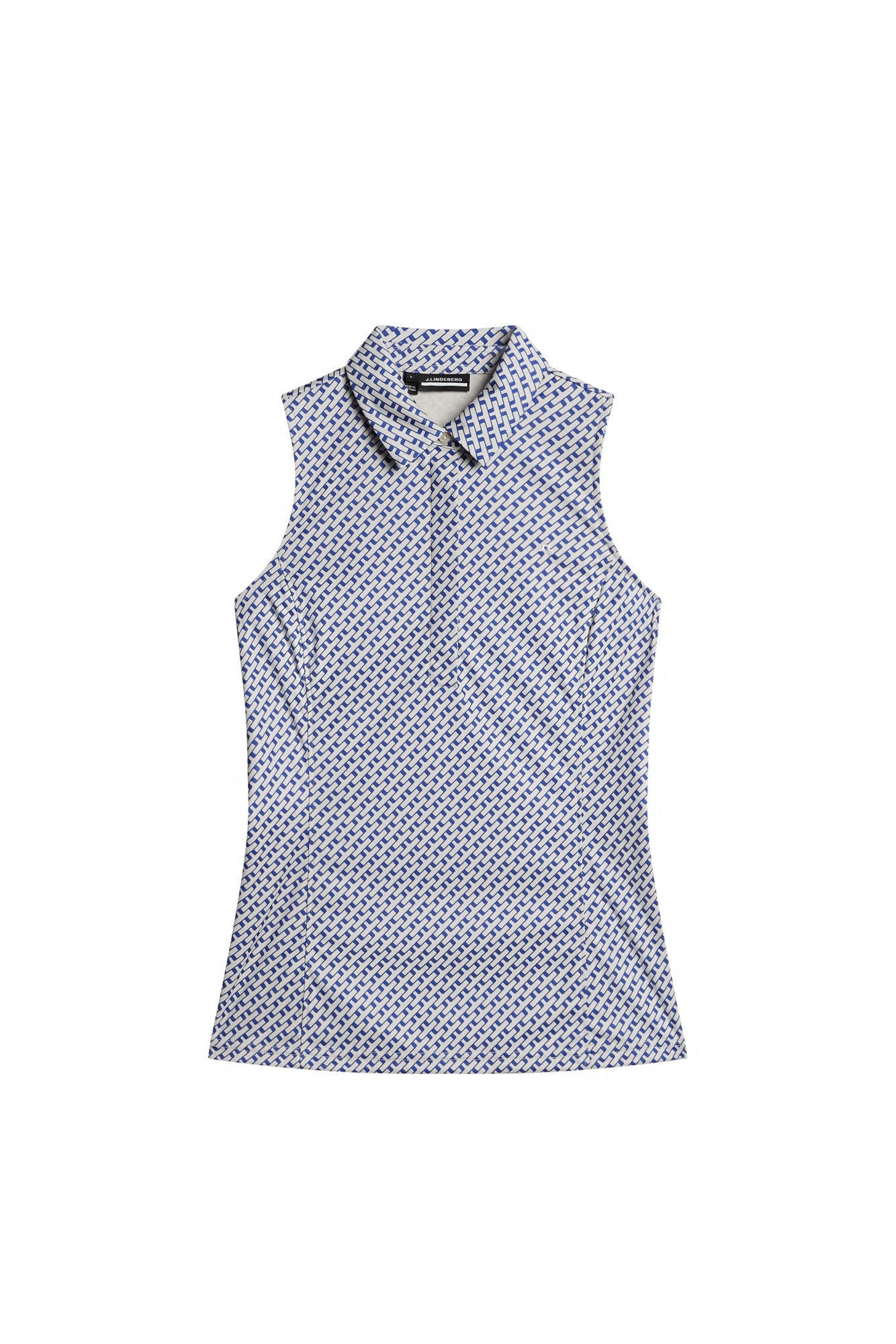 Dena Print Sleeveless Top in Tour Geo Moonbeam S by J.Lindeberg