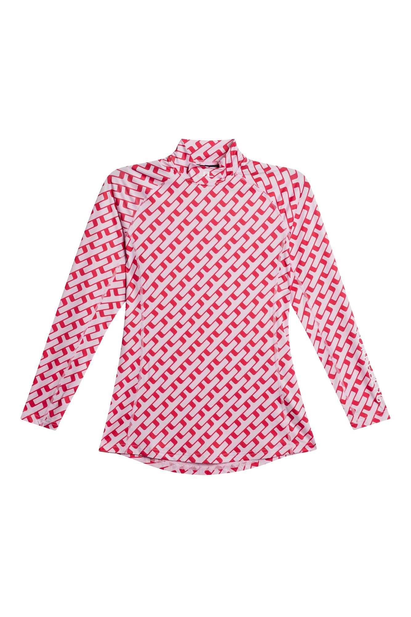 Ella Print Compression Top in Tour Geo Pink M by J.Lindeberg