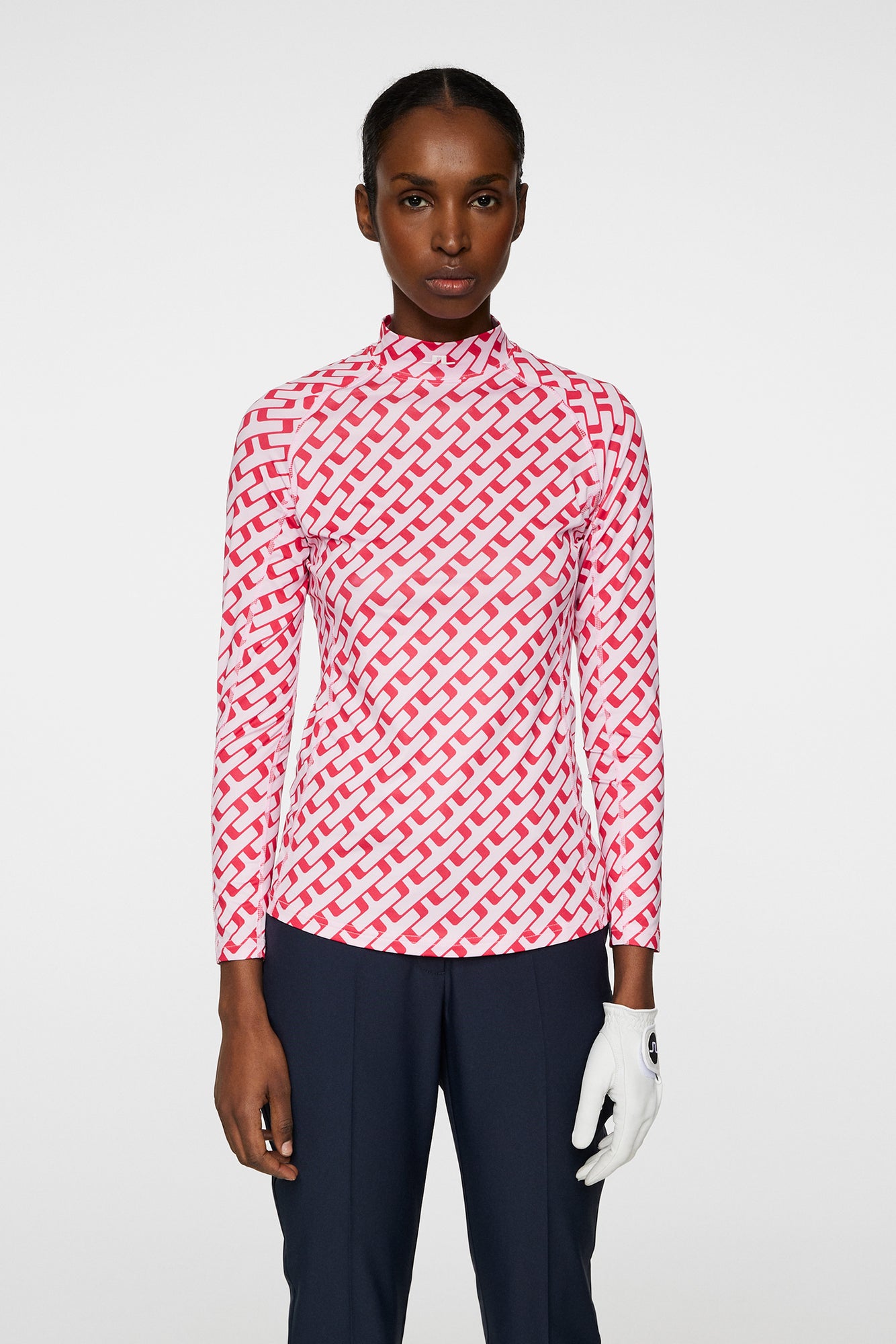 Women | Ella Print Compression Top | Tour Geo Pink M