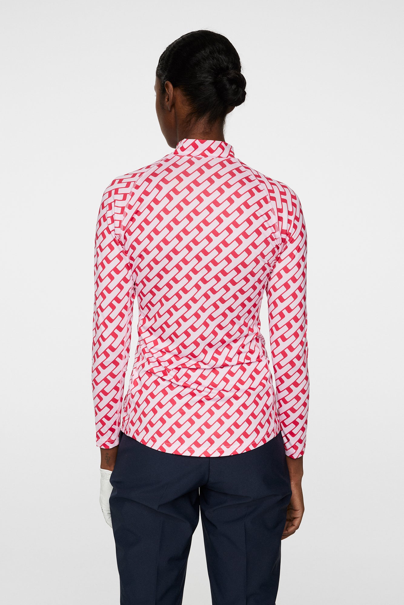 Women | Ella Print Compression Top | Tour Geo Pink M