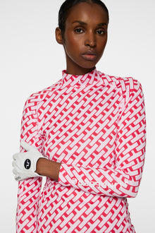 Women | Ella Print Compression Top | Tour Geo Pink M