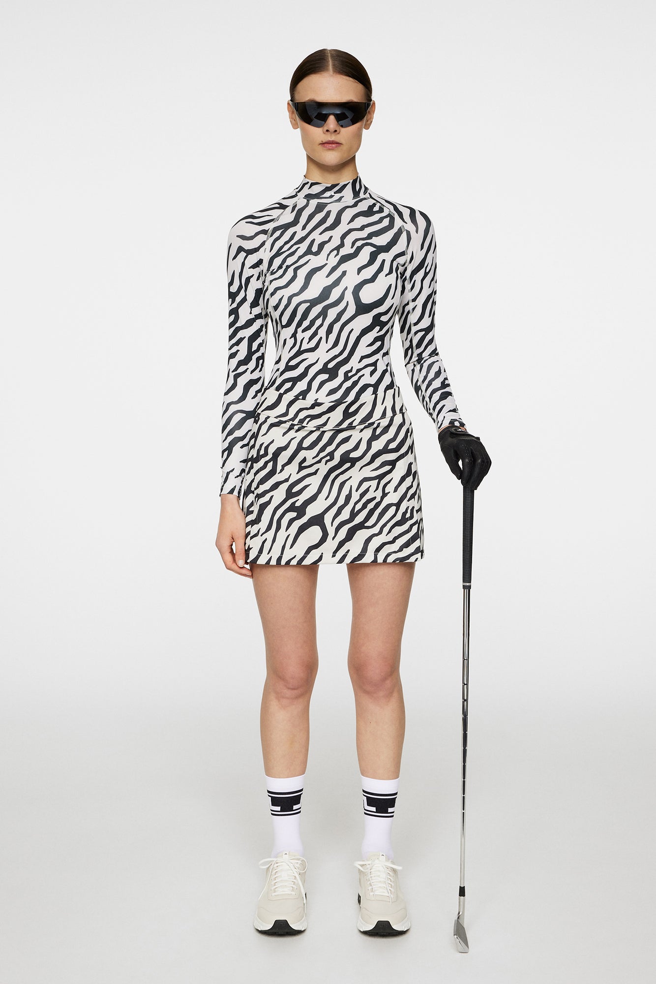 Women | Ella Print Compression Top | Tour Tiger Moonbeam M