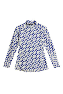 Ella Print Compression Top in Tour Geo Moonbeam M by J.Lindeberg