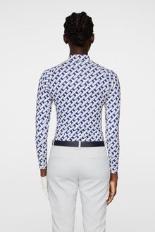 Women | Ella Print Compression Top | Tour Geo Moonbeam M