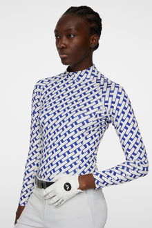 Women | Ella Print Compression Top | Tour Geo Moonbeam M