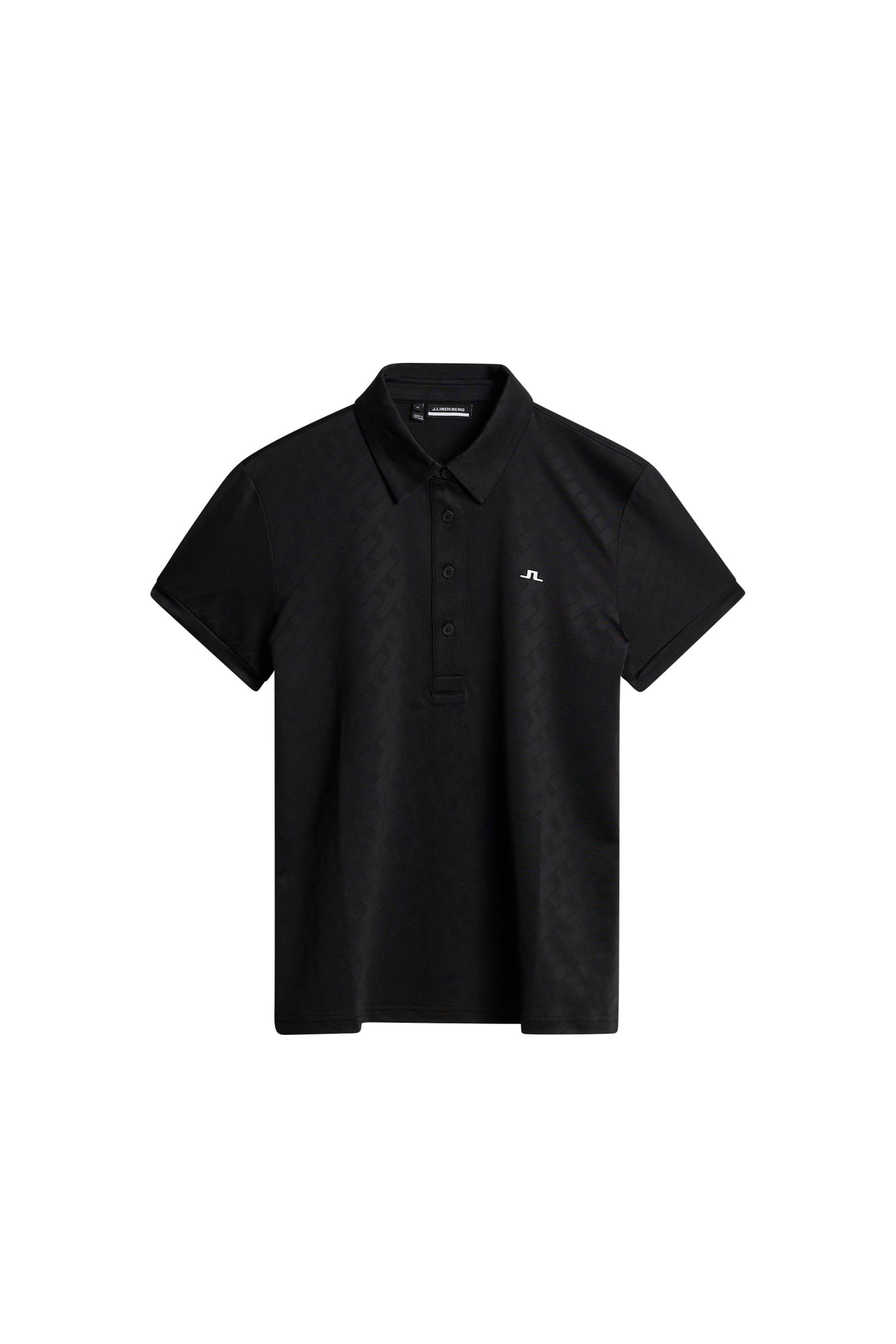 Alaya Jacquard Polo in Black by J.Lindeberg