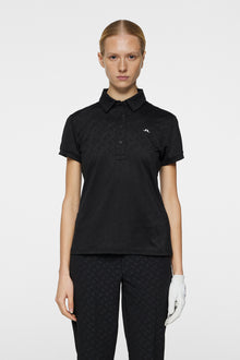 Women | Alaya Jacquard Polo | Black