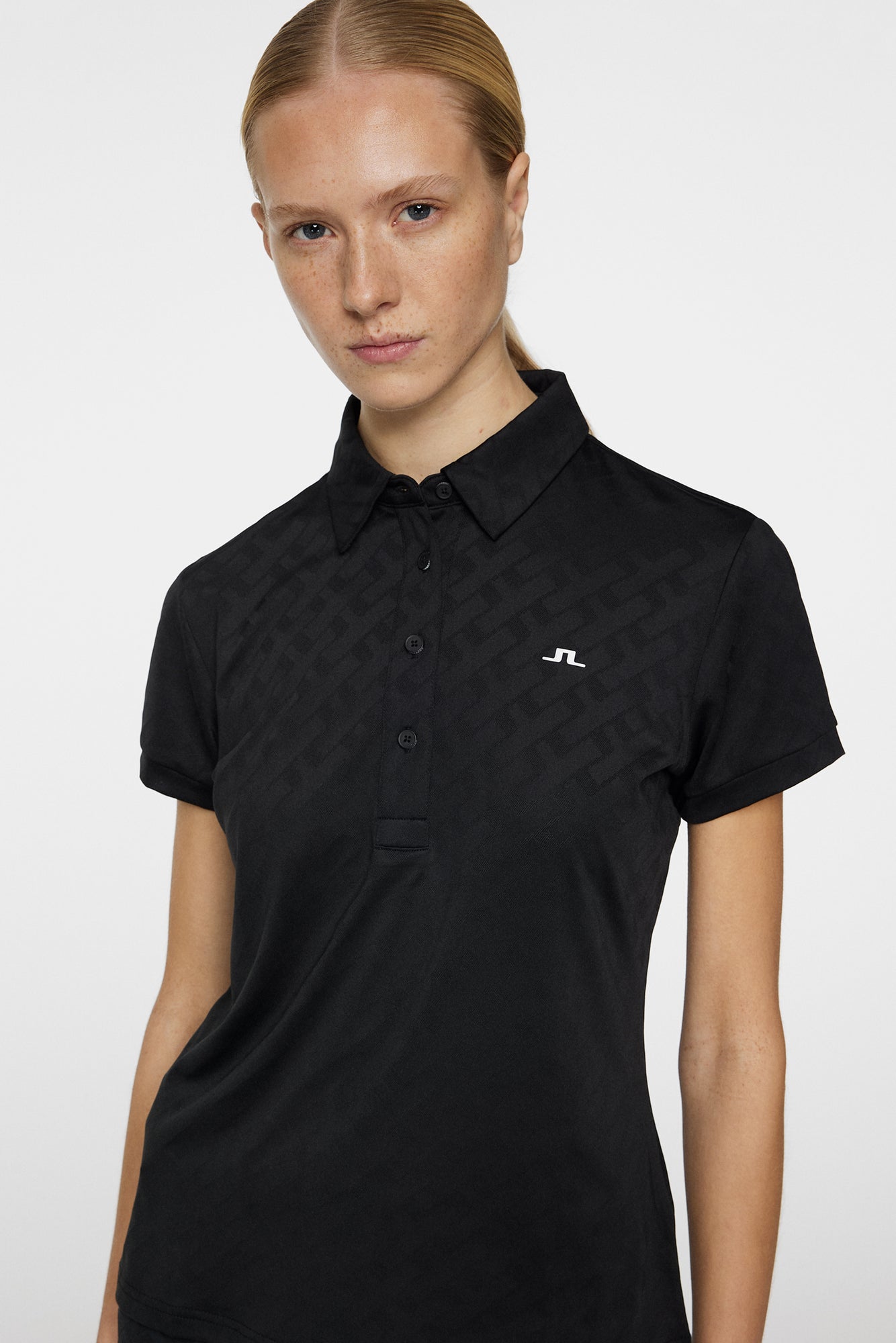 Women | Alaya Jacquard Polo | Black