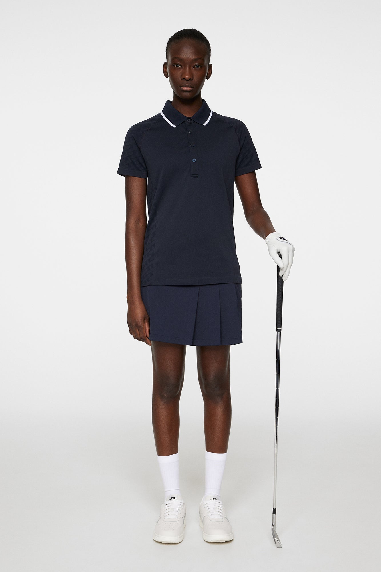 Women | Baily seamless Polo | Tour Geo Jacquard Navy M