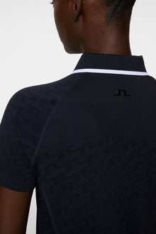 Women | Baily seamless Polo | Tour Geo Jacquard Navy M