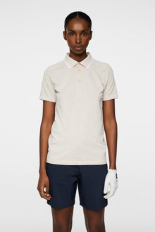 Women | Baily seamless Polo | Tour Geo Jacquard Moonbeam M