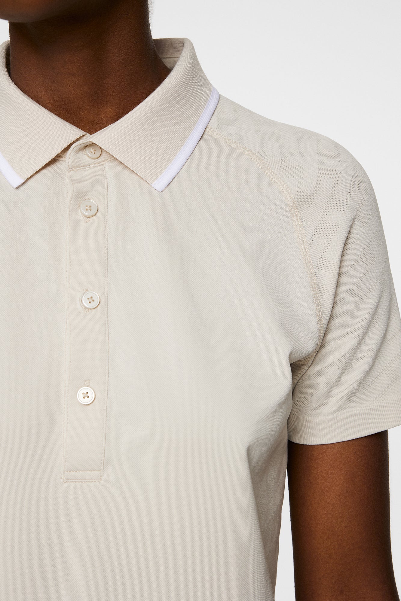 Women | Baily seamless Polo | Tour Geo Jacquard Moonbeam M