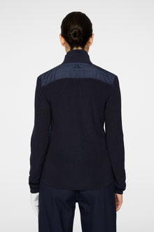 Women | Wren Knitted Hybrid Jacket | JL Navy